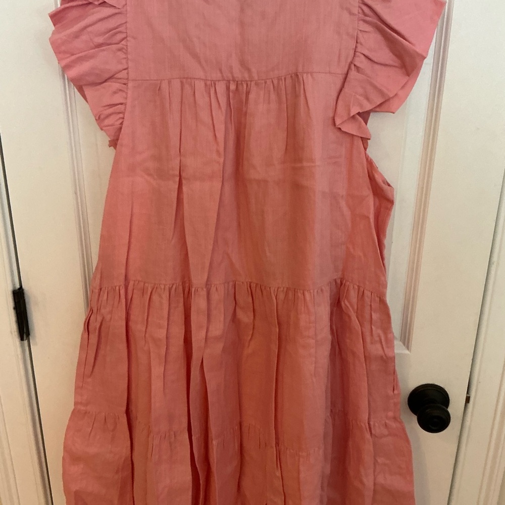 Sea New York Shannon ruffle shirt dress sz large - Picture 6 of 8